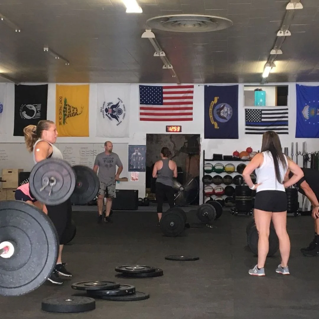 People working hard for cross training